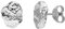 Nugget Ohrstecker aus 925 Silber | Handgefertigter Trachtenschmuck | Flache Ohrringe im organischen Design | Anlaufschutz | ca. 12x9 mm | Geschenkidee