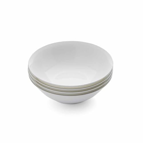 Royal Worcester Serendipity Platinum Cereal Bowl 16cm (Set of 4), White