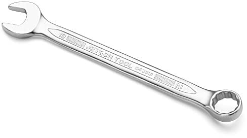 Jetech Ringmaulschlüssel 19mm – Hochfester Schraubenschlüssel aus Cr-V Stahl mit sandgestrahlter Oberfläche