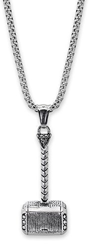 SoulCats Pendentifs Thors Marteau Mjölnir Chaîne en Acier Inoxydable, Longueur de chaîne: 55 cm
