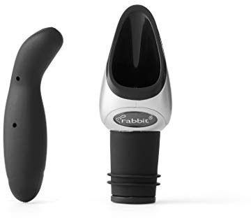 Rabbit Wine Pourer with Stopper (Black)