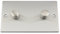 Light Dimmer Switch 2 Gang 2 Way 10 Amp - 1000W - Satin Chrome - Square