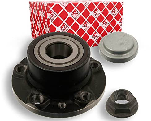 febi bilstein 40017 Wheel Bearing Kit with wheel hub, axle nut and dust cap, pack of one