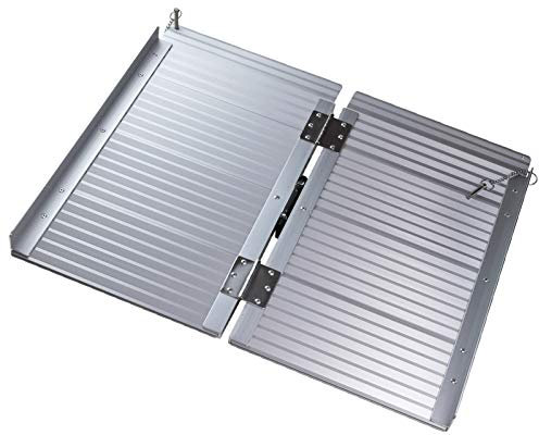 DEMA Alurampe AR300 Klappbar - Auffahrrampe mit Tragegriff - Leicht, Robust, rutschfest für Auto, Rollstuhl, Motorrad, Transport