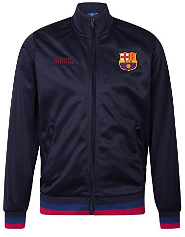 FC Barcelona Mens Jacket Track Top Retro Official Football Gift