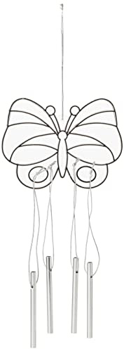 Baker Ross EF779 Butterfly Suncatcher Windchimes Craft Set for Kids to Decorate — Novelty Toys for Children, Perfect Party, Loot or Prize Bag Filler (Pack of 3)