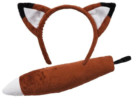 Zebra-Haarreif und Schweif, Kostüm Set für Halloween One Size Fox