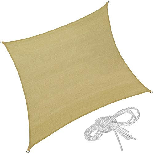 Toldo Vela Sombra Jardin Cuadrada 5.0x5.0 metros Beige