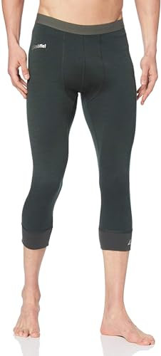 Schöffel Herren Merino Sport Pants short M, temperaturregulierende lange Unterhose, atmungsaktive Thermo Leggings in 3/4 Länge, anthrazit, XL