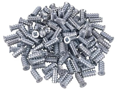 Gedotec Tornillo especial para muebles VARIANTA con rosca completa 6 x 10,5 mm | Agujero Ø 5 mm | Tornillos Euro guías deslizantes de cajones y Orgaline | tornillo de conexión de madera - 100 piezas
