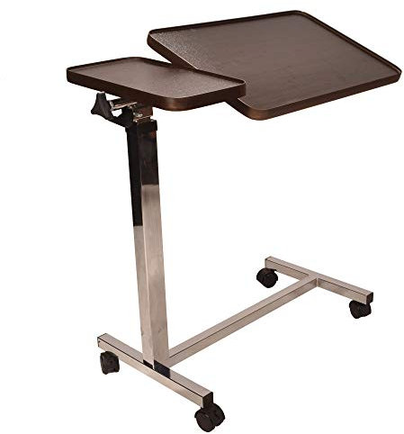Elite Care Deluxe twin top over bed table adjustable height and angle, raises with just 1 finger ECOBT2