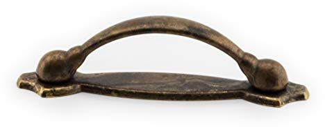 Griff mit Deckplatte Art déco Messing Antik klein 18 x 89 - Qualität aus Europa seit 1998