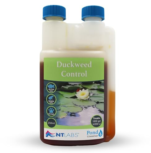 NT Labs Pond Cristalclear Duckweed Control Treatment (250ml - Treats 4550L) | Liquid formula deprives invasive floating nuisance plants of essential nutrients to inhibit unsightly algae growth.