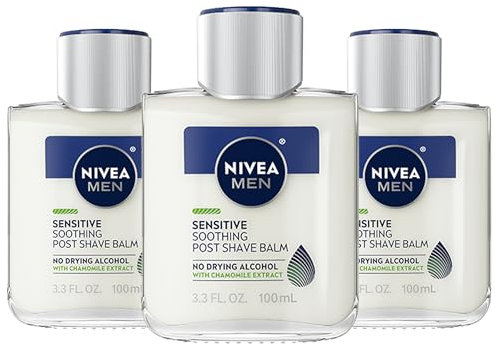 Nivea Men NIVEA Men Sensitive Beitrag Shave Balm - beruhigt und befeuchtet Haut nach der Rasur - 3.3 fl. Unze. Flasche (3er-Pack)