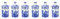 Spode 1389542 Blue Italian Spice Jar, Set of 6