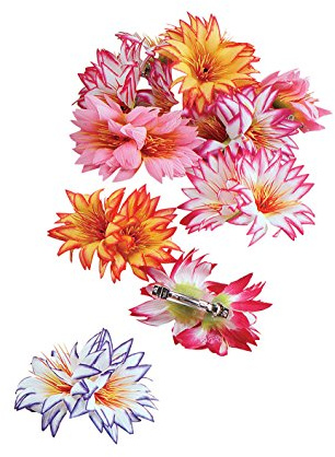 Gorgeous Multicolor Flower Hair Clip (Pack of 1) - Perfect Accessory for Festivals, Hawaiian, Parties & Events, World & Culture Halloween
