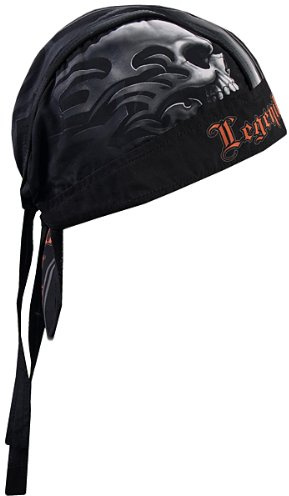 Hot Leathers - HWH1047 Totenkopf-Gesichtskopfwickel (schwarz)