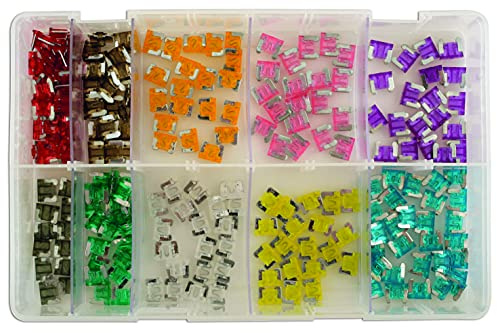 Connect 31858 Assorted Low Profile Mini Blade Fuses Box 100pc