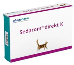 Almapharm Sedarom direkt K | 72 Tabletten | Ergänzungsfuttermittel für Katzen | Zur Unterstützung des Nervenstoffwechsels zur Stressabschirmung | Mit einem Vitamin B-Komplex