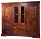 MASSIVMOEBEL24.DE Oxford Highboard Akazie, Farbe:Dunkelbraun lackiert, Größe:160x50x142 cm (BxTxH)