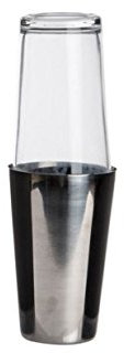 DRW Shaker en acier inoxydable avec verre en verre, 800 ml