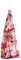 Leichensack mit blutigem Körper Halloween-Deko rot 183 cm - Rot
