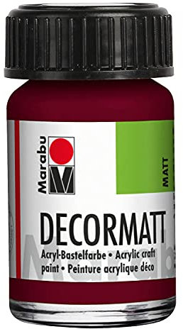 Marabu Peinture Acrylique Decormatt Flacon 15 ml Bordeaux