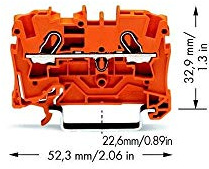 WAGO Kontakttechnik Durchgangsklemme 2004 – 1202- – WAGO 2-l-terminal durch 4qmm
