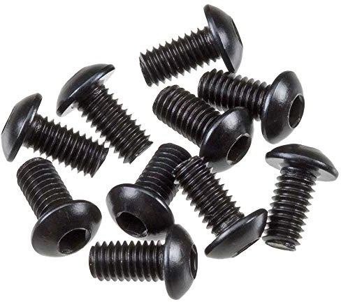 Axial AXA0113 Hex Socket Button Head Screws (10-Piece), Black, M3x6mm