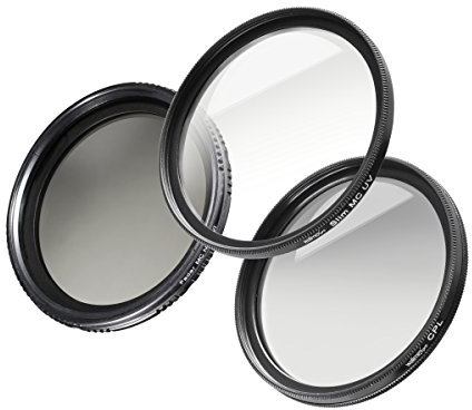 Walimex Pro Filter Starter Komplett-Set (Durchmesser 62mm, MC inkl. Polfilter, UV Filter und ND Fader Graufilter)
