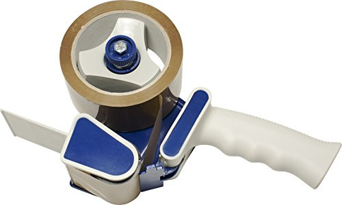 Pavo PREMIUM Packetband Abroller (ohne Klebeband) - Handabroller mit Bremse - für Packband bis 66 m x 50 mm, blau, 8002092