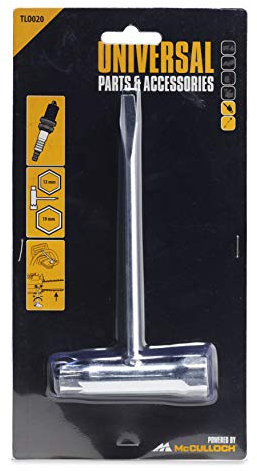 Gardena Universal Zündkerzen-Schlüssel 13x19, TLO020: Zündkerzen-Werkzeug, Original McCulloch Zubehör (Artikel-Nr. 00057-76.168.20)