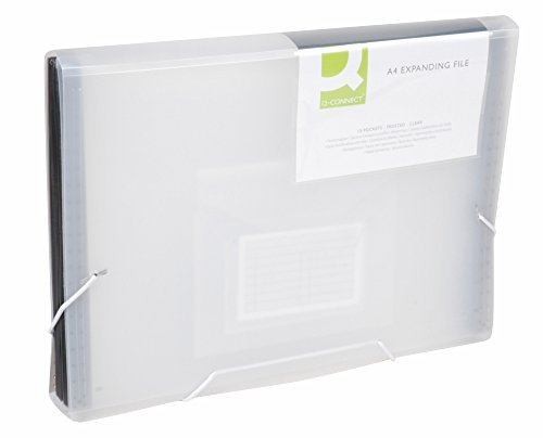 Fächermappen mit 13 Taschen transluzente Farben transparent
