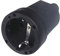 Base Aerea Toma Tierra Goma 4/4,8 mm. Negro (Industrial)