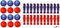 GamePoint Tischfußball-Kicker-Starter-Set, Figuren passend für alle 16 mm Stangen