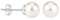 SILVEGO – VSW044LPS - Boucles d'Oreilles Perle Blanche Swarovski Crystals Argent 925/1000