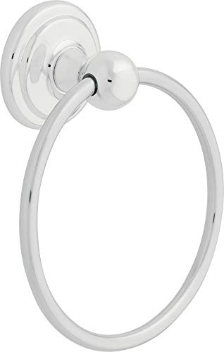 Franklin Brass Jamestown (1-Pack) Hand Towel Holder Polished Chrome Towel Racks for Bathroom Wall Round Towel Ring Holder for Bath Towel Hanger for Kitchen, Bathroom Accessories 9016PC
