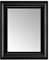 Kartell Francois Ghost, Wall Mirror, 65 x 79 cm, Schwarz Undurchsichtig glänzend