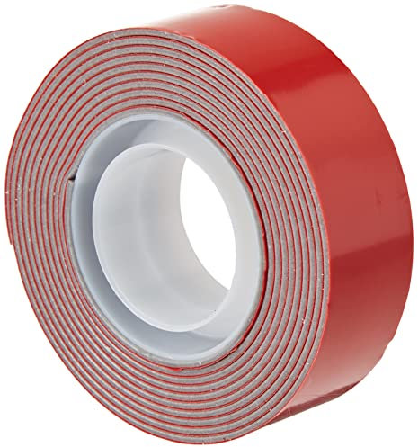 Scotch 20299 Nastro Biadesivo, Extra-Forte, Rosso, 19 mm x 1.5 m