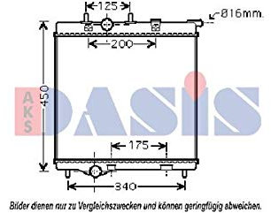 AKSDASIS 160019N Kühler, Motorkühlung