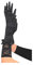 krautwear® Damen Lange Schwarze Satin Handschuhe Abendhandschuhe mit Spitze Und Schleife