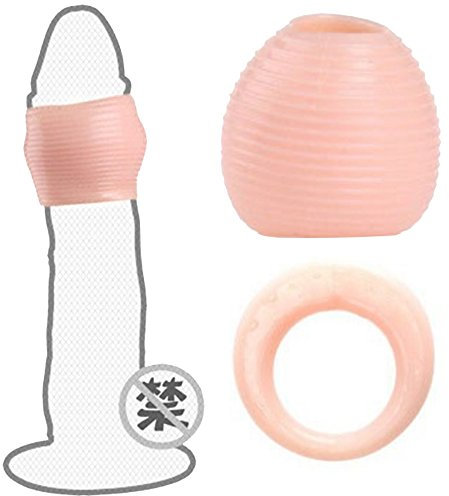 EROSPA® Penis Vorhaut Zurückhalte Eichelring Cockring Foreskin Glans Penisring 2er Set Tag + Nacht