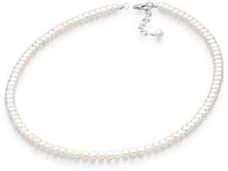 Elli Halskette Damen edel klassisch mit Süßwasserperlen in 925 Sterling Silber