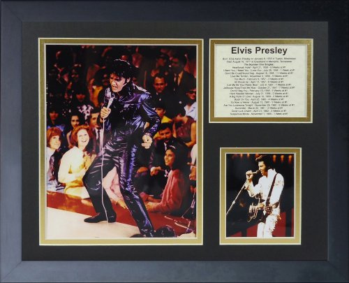 Legenden Sterben Nie Elvis Presley in Concert gerahmtes Foto Collage, 11 x 35,6 cm