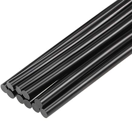 sourcing map 10pcs Mini bâtons de colle chaude 190 mm x 7 mm pour pistolets à colle noir