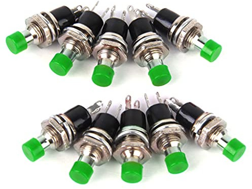 MagiDeal 10 X Mini Momentane Druckschalter Fuer Modelleisenbahn Hobby Gruen