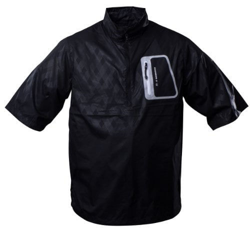 Five Seasons Men's Island Short Sleeve Golf Wind Top - Black, X-Large