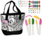 alles-meine.de GmbH Bastelset zum Bemalen für Umhängetasche/Schultertasche - Tinkerbell - abwischbar groß - Kindertasche Tasche Stoff Mädchen Tragetasche Fairy Fairies