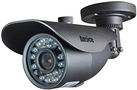 Caméra de surveillance d'extérieur grand angle infrarouge Capteur 1000TVL 3,6 mm jour et nuit avec 24 LED infrarouges et support de fixation