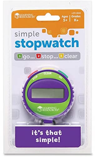 Learning Resources Anfänger Stoppuhr, time Tracker, stoppuhr Sport, time Timer, stoppuhr Kinder, visueller Timer Kinder, stoppuhren, stoppuhr digital, intervall Timer, 5+